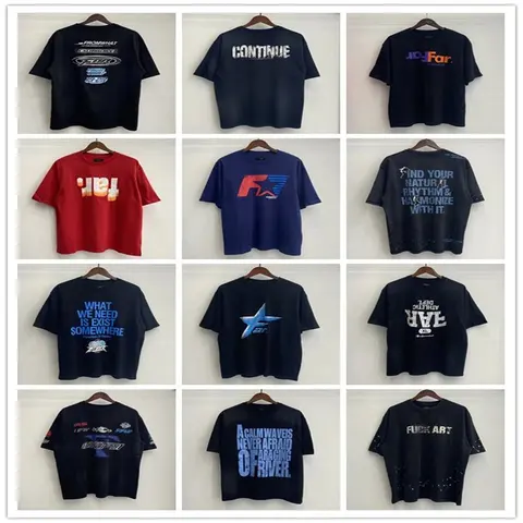 Collection of Graphic T-Shirts with Bold Designs and Phrases