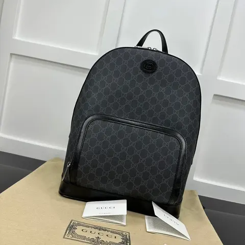 Gucci Black GG Supreme Backpack