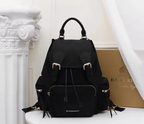 Burberry Black Canvas Backpack