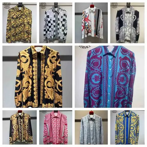 Versace Men's Printed Silk Shirts Collection