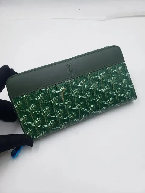 Goyard Green Monogram Long Wallet