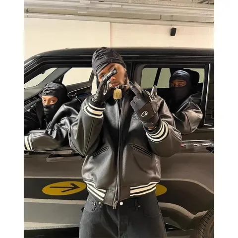 Gucci Leather Bomber Jacket