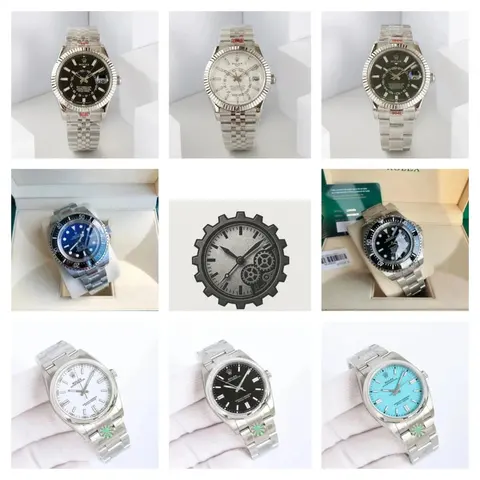 Rolex Watch Collection Featuring Various Models and Dial Colors