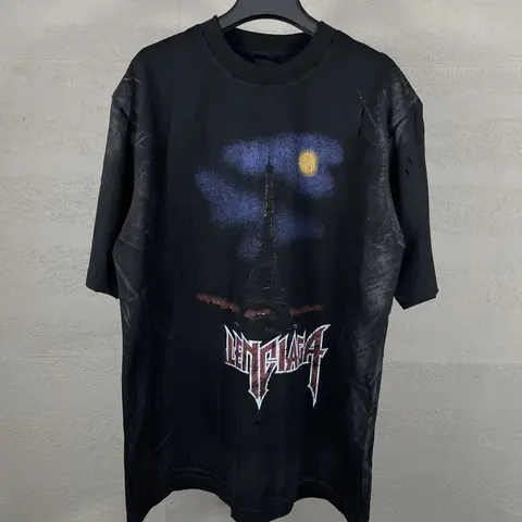 Iron Giant T-Shirt with Eiffel Tower Graphic