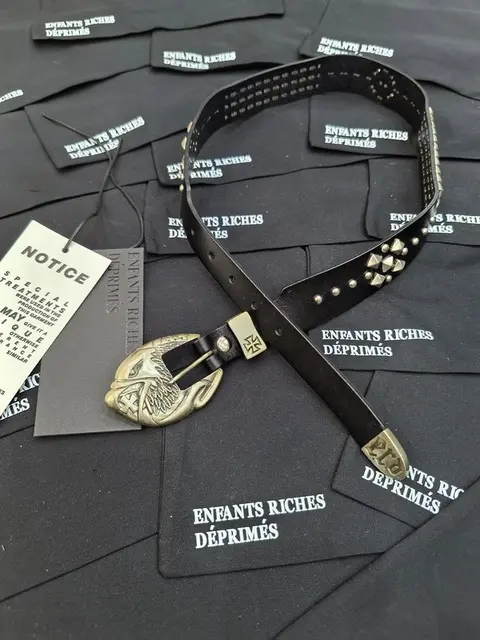 Enfants Riches Déprimés Leather Belt with Fish Buckle