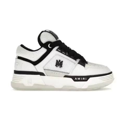 Amiri White and Black Low-Top Sneakers