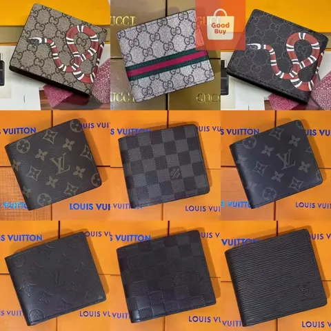 Gucci and Louis Vuitton Wallet Collection