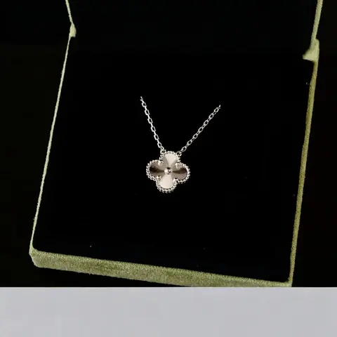 Silver Four-Leaf Clover Pendant Necklace