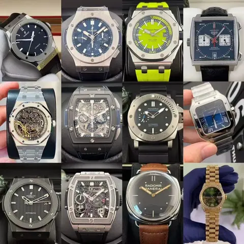 Luxury Watch Collection Featuring Hublot, Panerai, and Tag Heuer Models