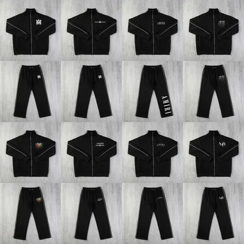 AMIRI Black Track Jacket and Pant Collection