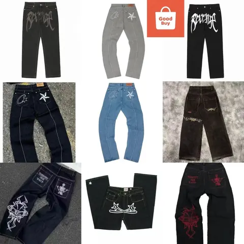 Crazy Horse Jeans Collection - Embroidered Denim Pants