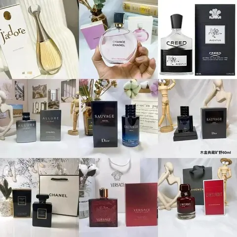 Luxury Perfume Collection Featuring Chanel, Dior, Creed, Versace, and Givenchy