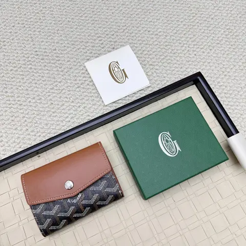 Goyard Monogram Wallet with Box and Card