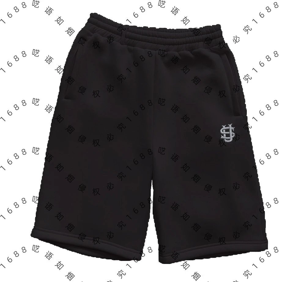大logo黑色短裤