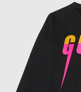 Gucci Black Sweatshirt with Gradient Logo