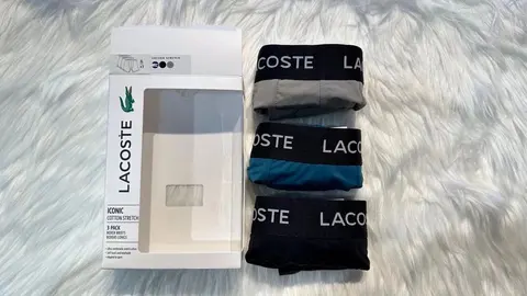 Lacoste Iconic Cotton Stretch 3-Pack Boxer Briefs
