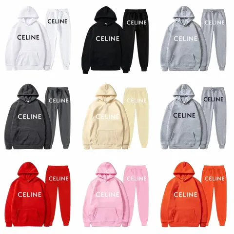 Celine Logo Hoodie and Sweatpants Set