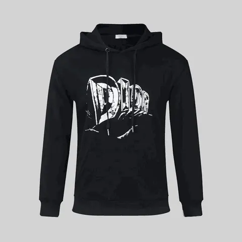 Dior Black Hoodie with Graphic Logo