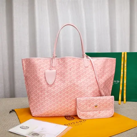 Goyard Pink Monogram Tote Bag with Wallet Set