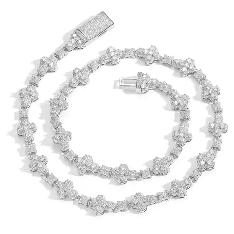 Diamond Clover Link Necklace Set