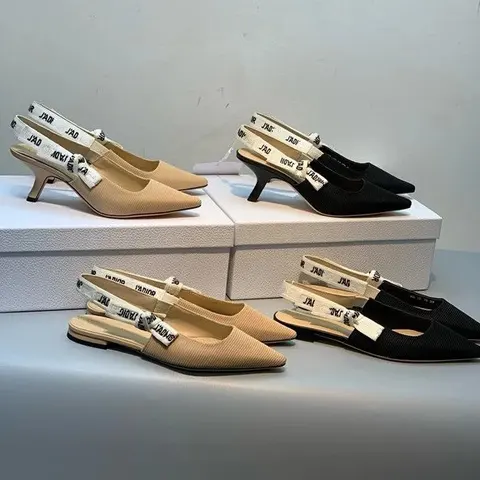 JAD Women's Pointed Toe Slingback Flats and Heels