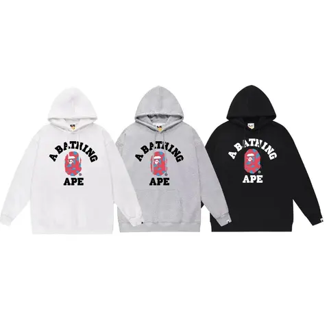 A Bathing Ape College Logo Hoodie Collection