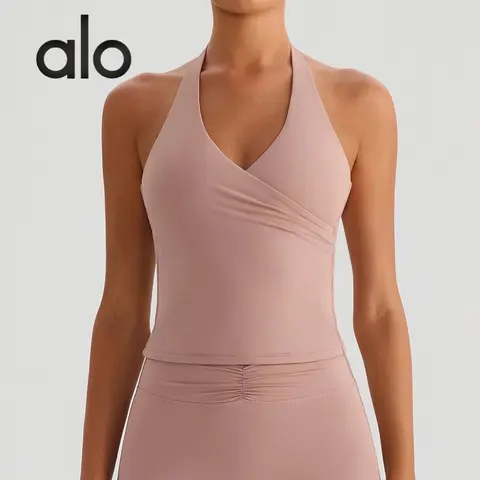 alo Yoga Wrap Halter Top