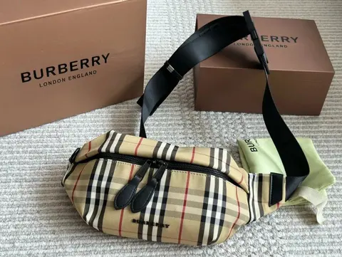 Burberry Check Pattern Crossbody Bag