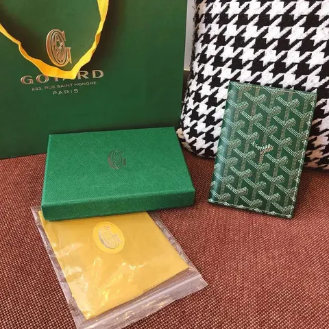 Goyard Green Monogram Passport Holder