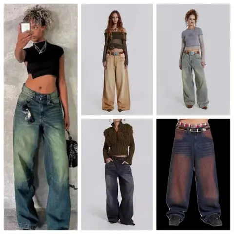 Wide Leg Denim Jeans Collection