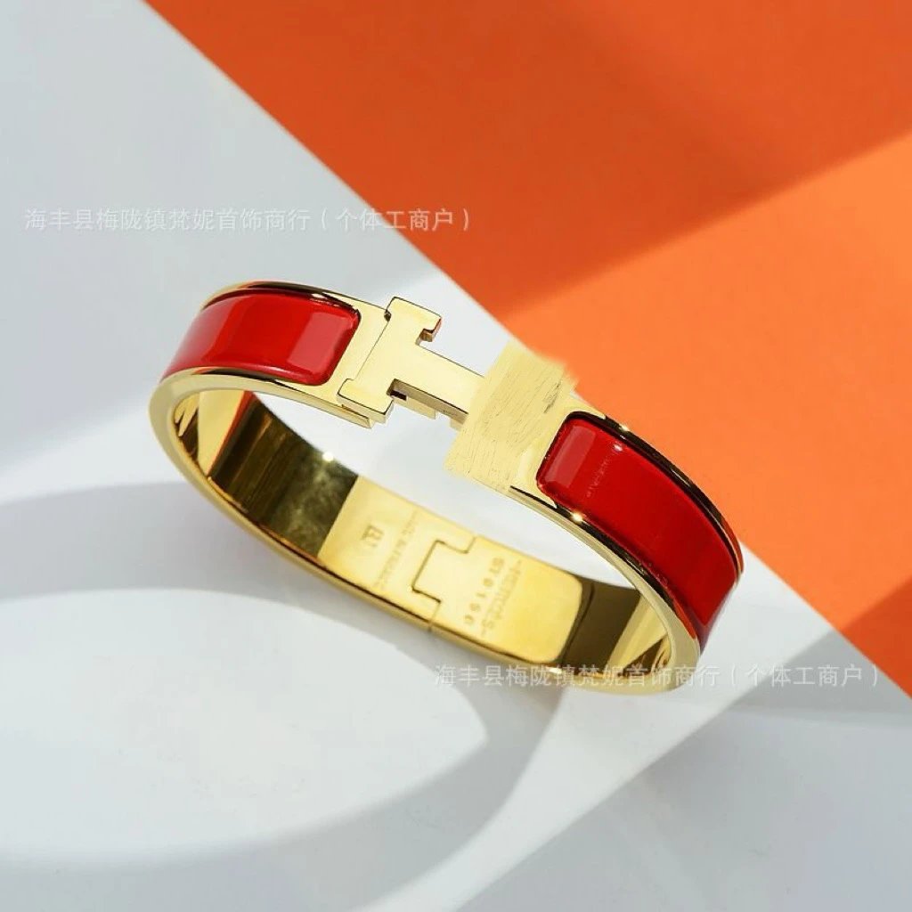 黄金 红H手镯