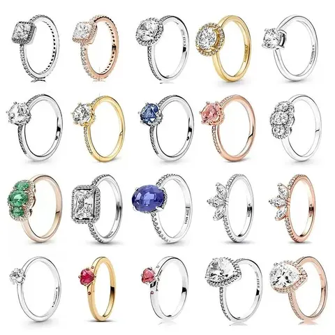 Lead-Free White Copper Ring, S925 Silver-Plated