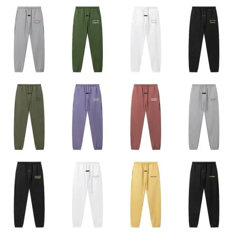 Collection of Colorful Jogger Pants with Embroidered Text