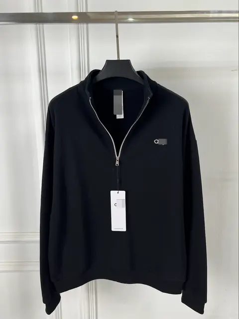 COS Black Half-Zip Sweater