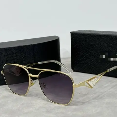 Prada Gold Frame Aviator Sunglasses
