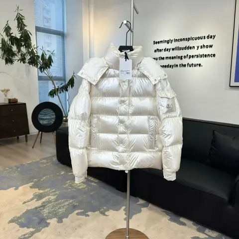 Moncler White Quilted Down Jacket