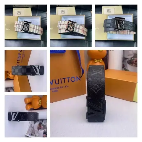Burberry and Louis Vuitton Belt Collection