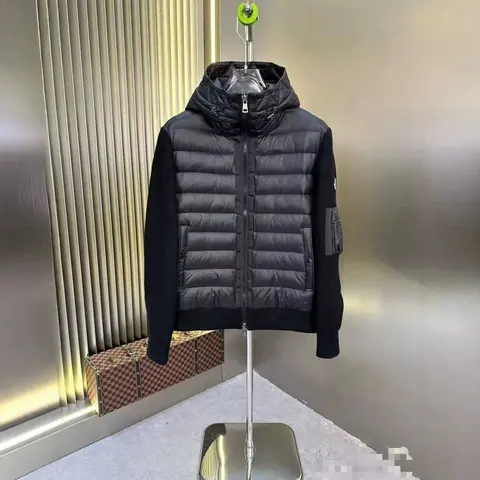 Moncler Black Quilted Hooded Jacket