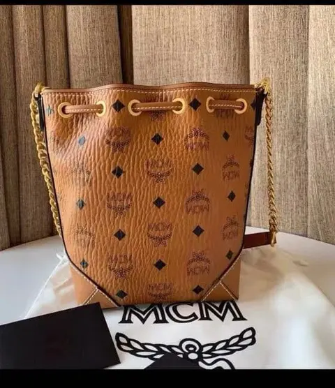 MCM Drawstring Bucket Bag