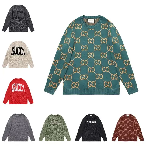Gucci and Celine Logo Knit Sweaters Collection