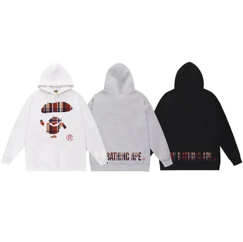 BAPE Plaid Ape Head Hoodie Collection