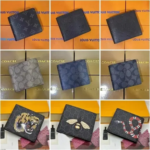 Louis Vuitton and Coach Wallet Collection with Animal Motif Designs
