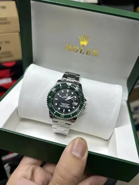 Rolex Submariner Watch with Green Bezel