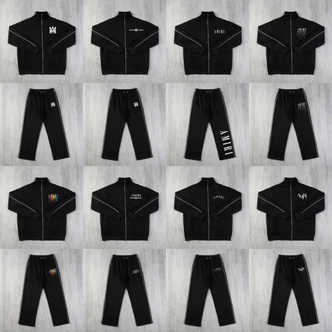 Amiri Black Track Jacket and Pant Collection