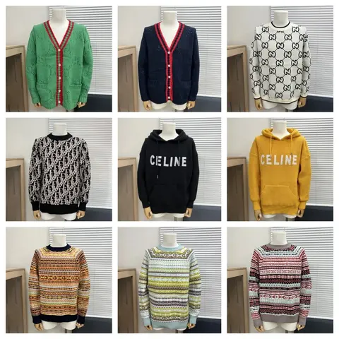 Designer Sweater Collection Featuring Gucci, Celine, and Patterned Knits