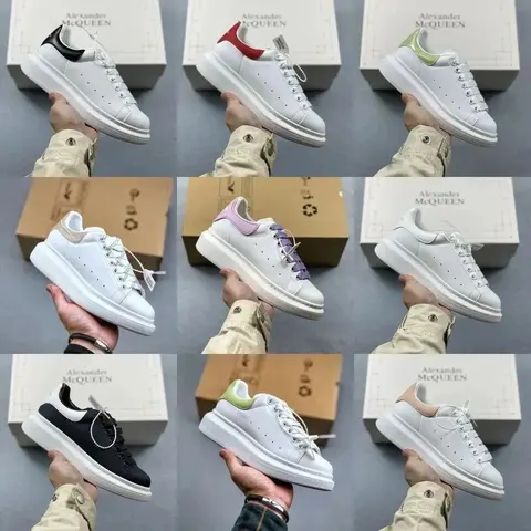 Alexander McQueen White Leather Sneakers Collection