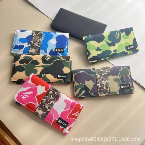 BAPE Camouflage Pattern Wallets Collection