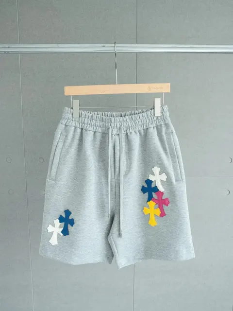 Gray Cross Applique Sweat Shorts