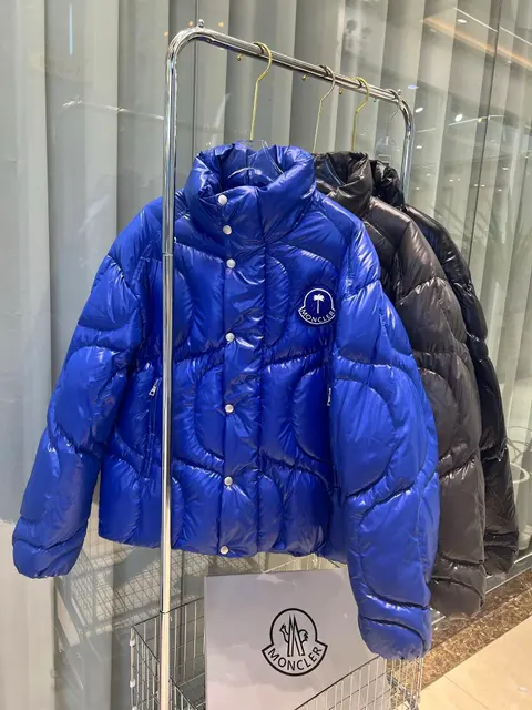 Moncler Blue Quilted Down Jacket