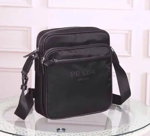 Prada Milano Black Nylon Crossbody Bag